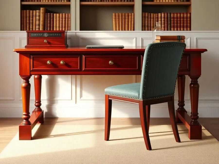 Classic colonial executive desk wood design PDF