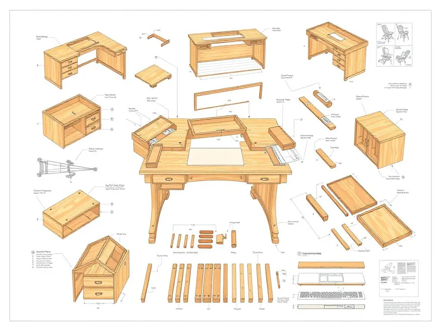 Step by step wooden executive desk blueprint for beginners